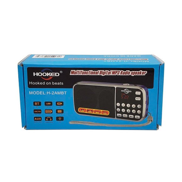 Blue Multifunctional Digital MP3 Pocket Speaker AM/FM Radio Bluetooth/USB/SD/AUX - Picture 5 of 5